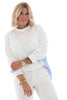 Sweater met fijne streep roomwit