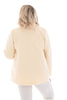 Blazer wavy teddy met gouden knopen creme