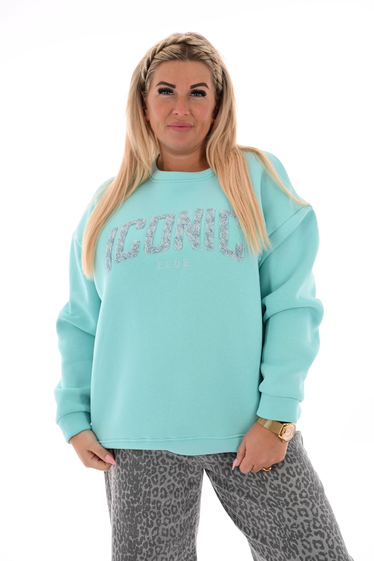 Sweater Iconic aqua