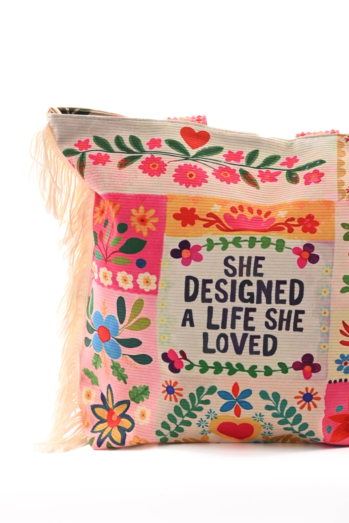 Strandtas print she designed