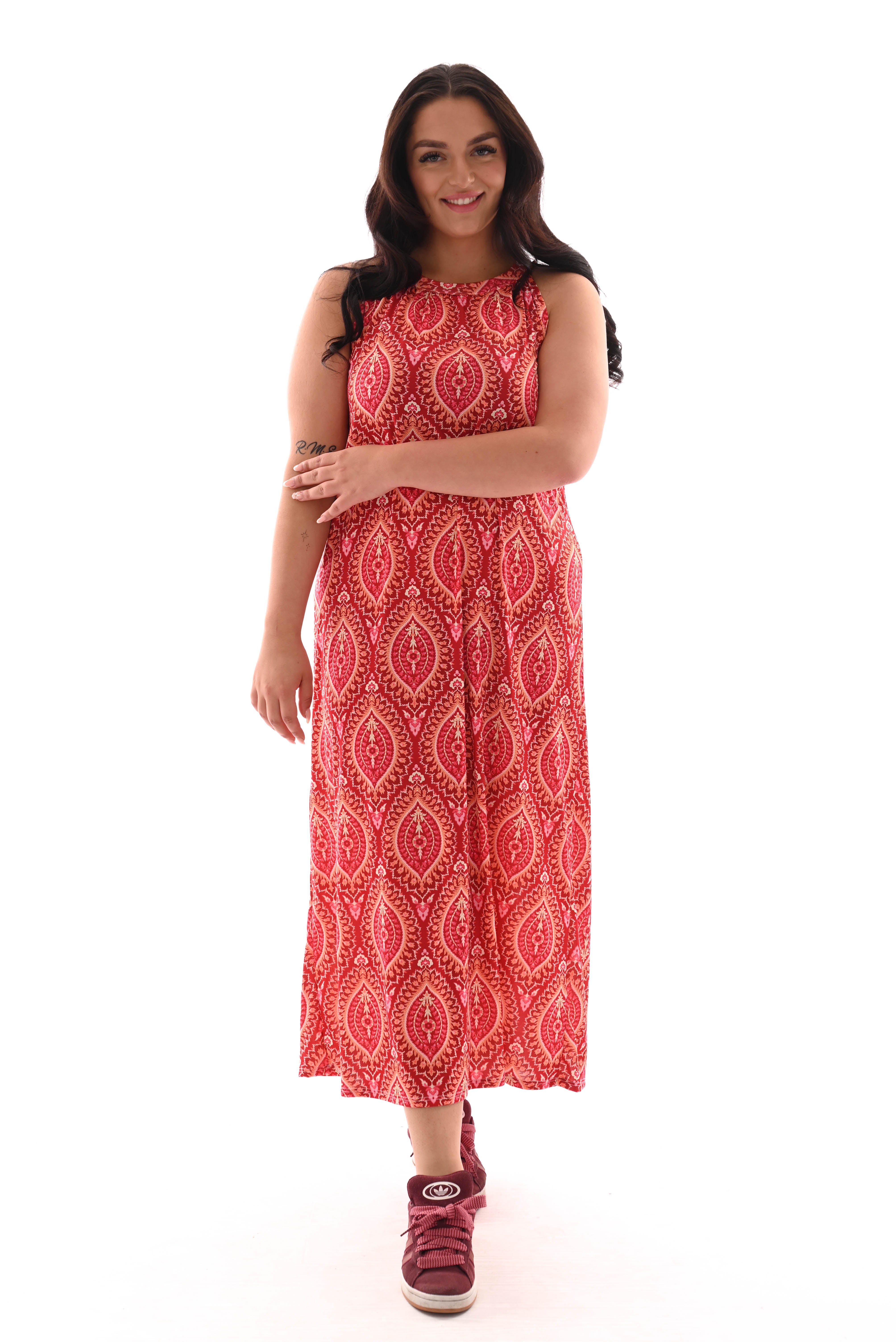 Halterjurk paisley lang paisley brick
