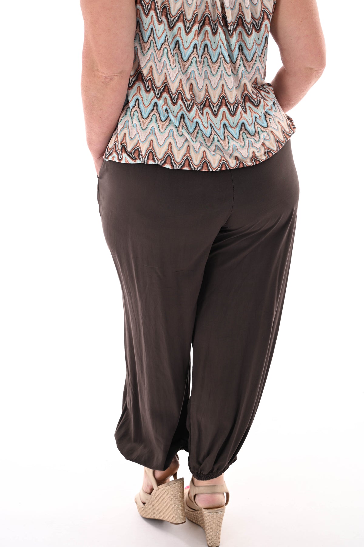Basic ballon broek uni donkerbruin