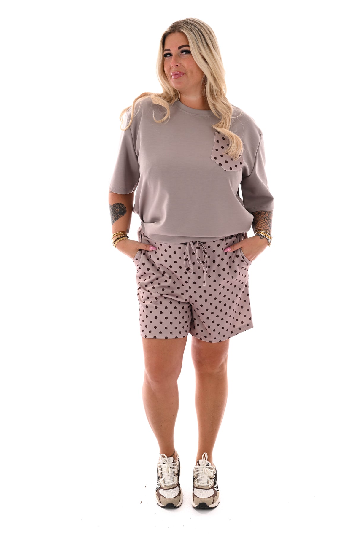 Twinset dots taupe