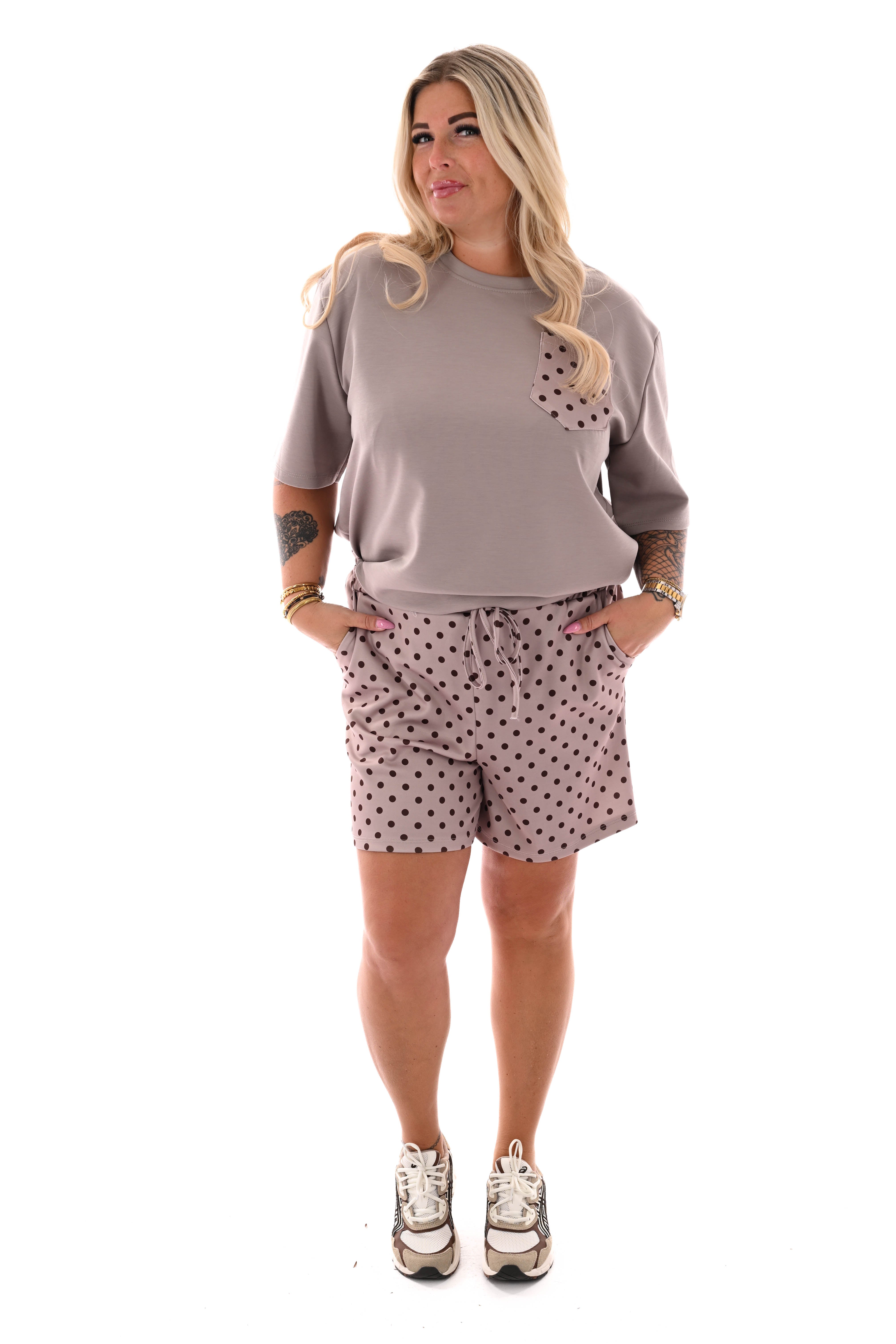 Twinset dots taupe