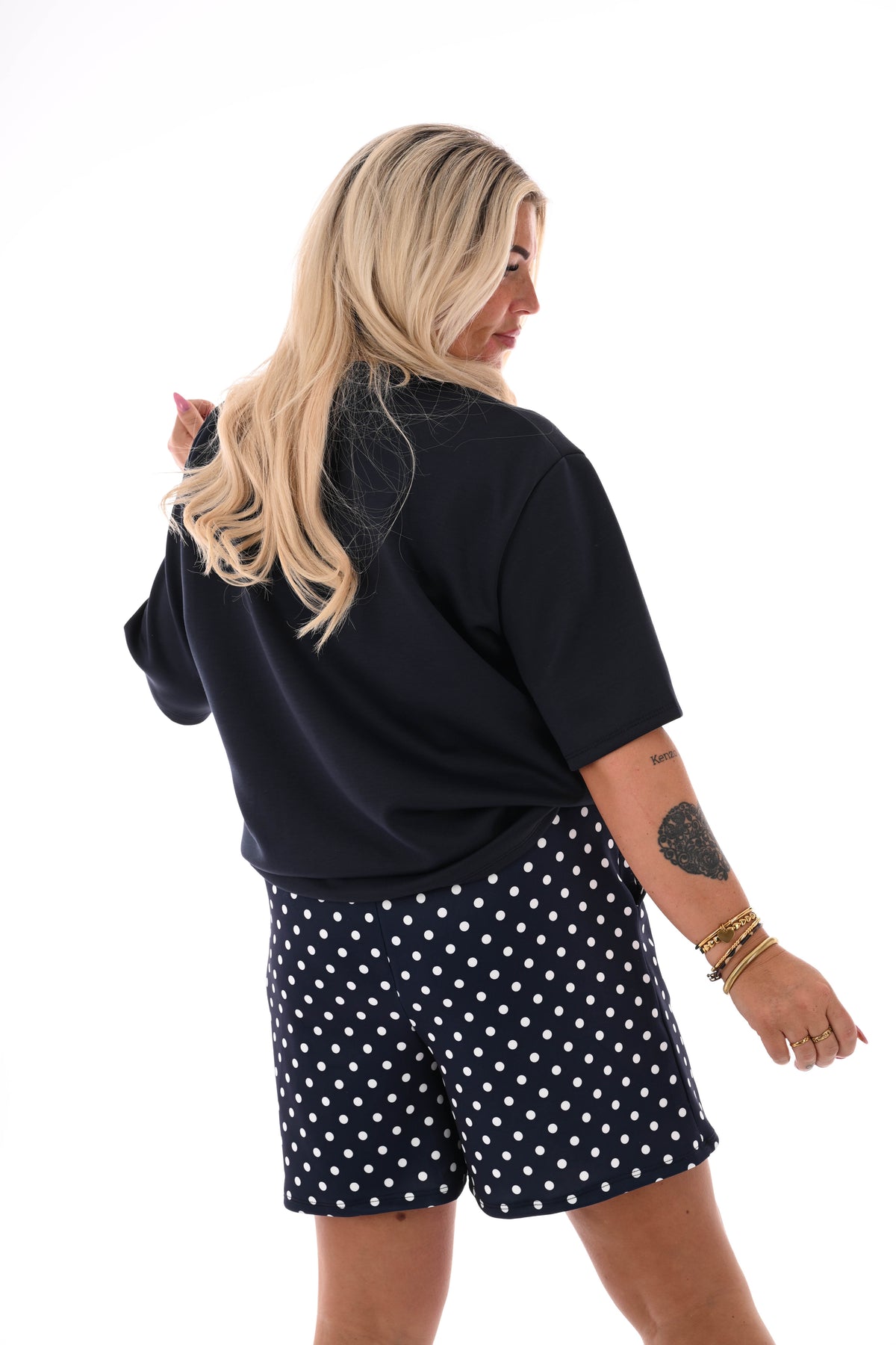 Twinset dots marineblauw