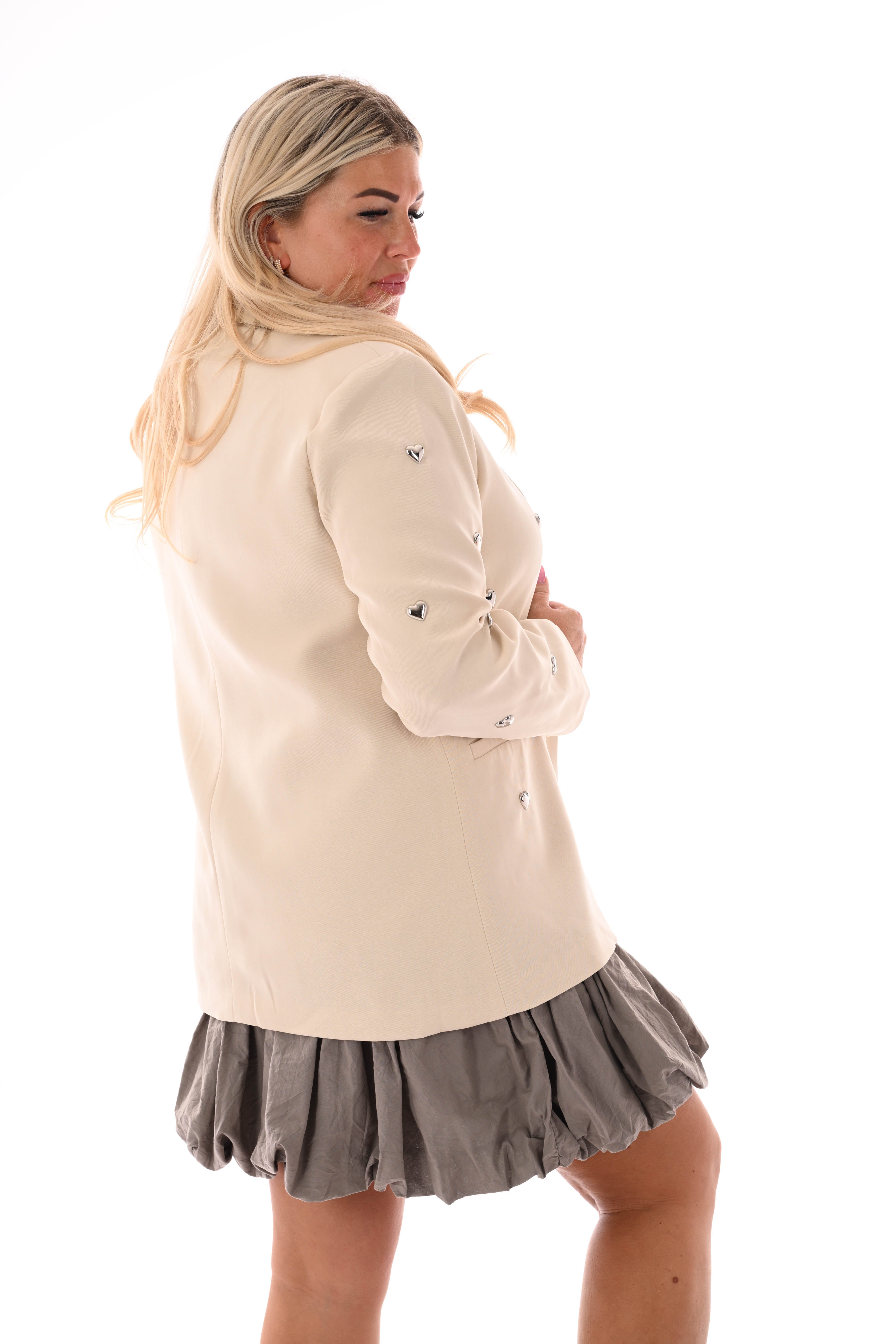 Ballon t-shirt dress taupe