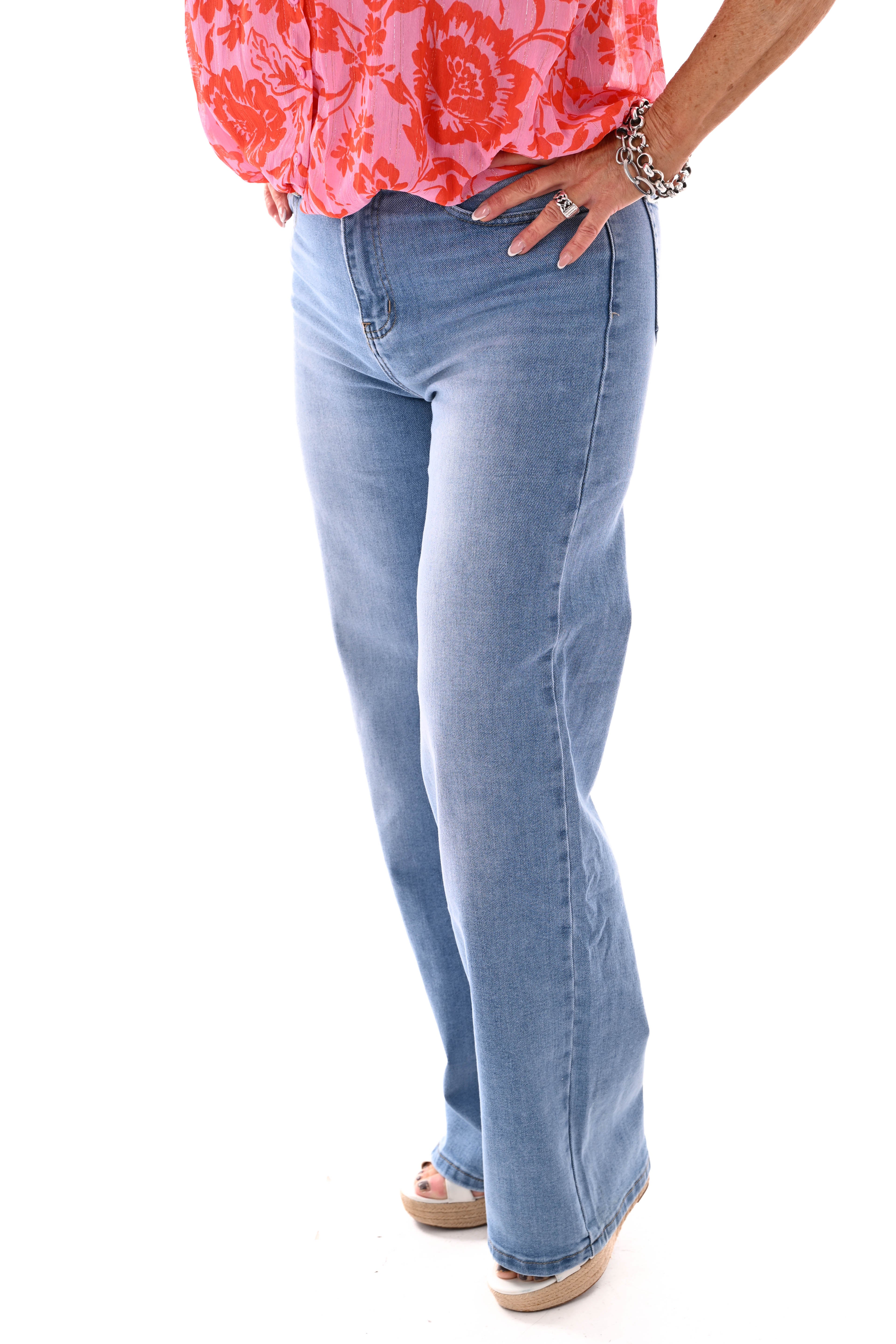 G-smack wide leg tall blauw