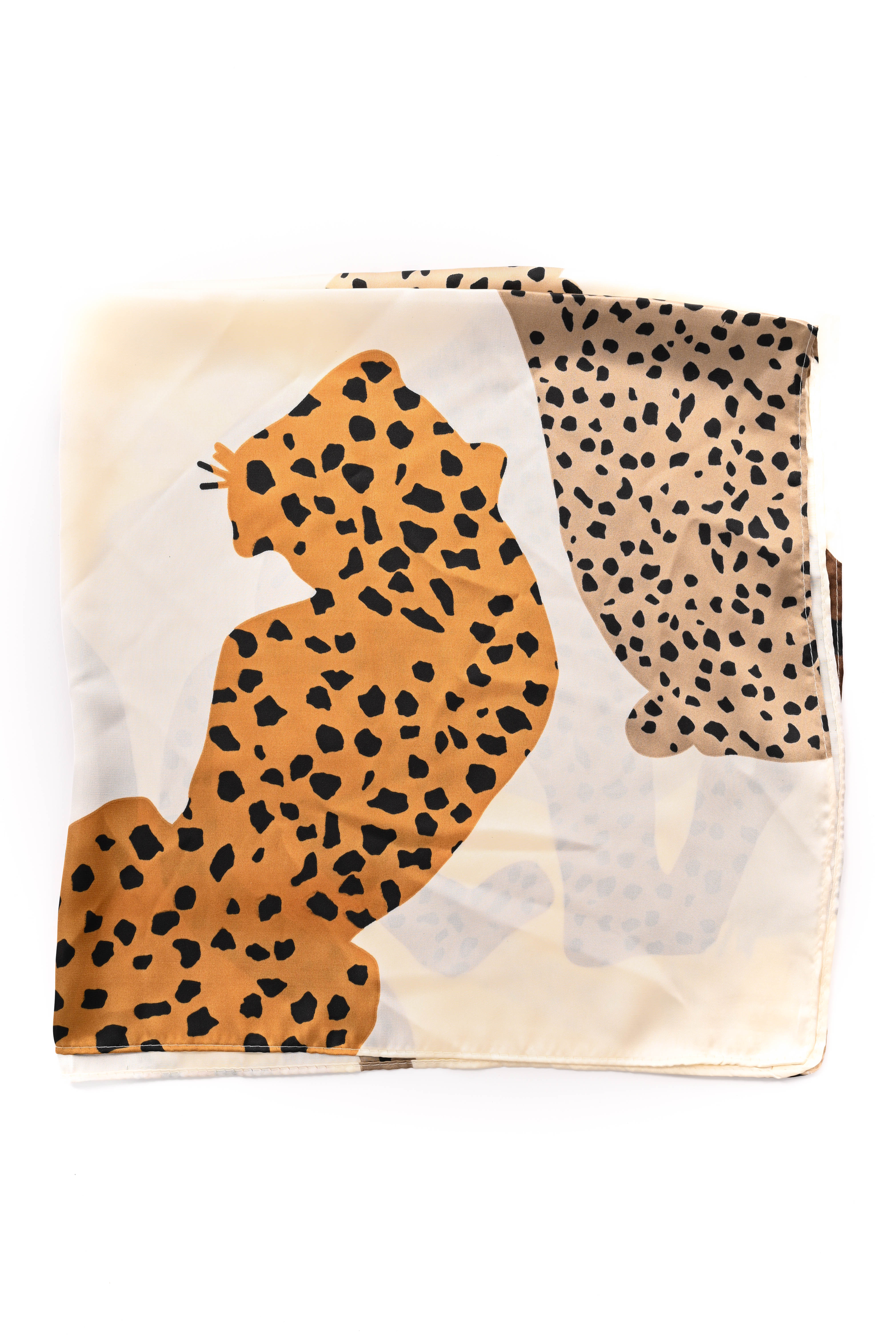 Kort sjaaltje panters beige