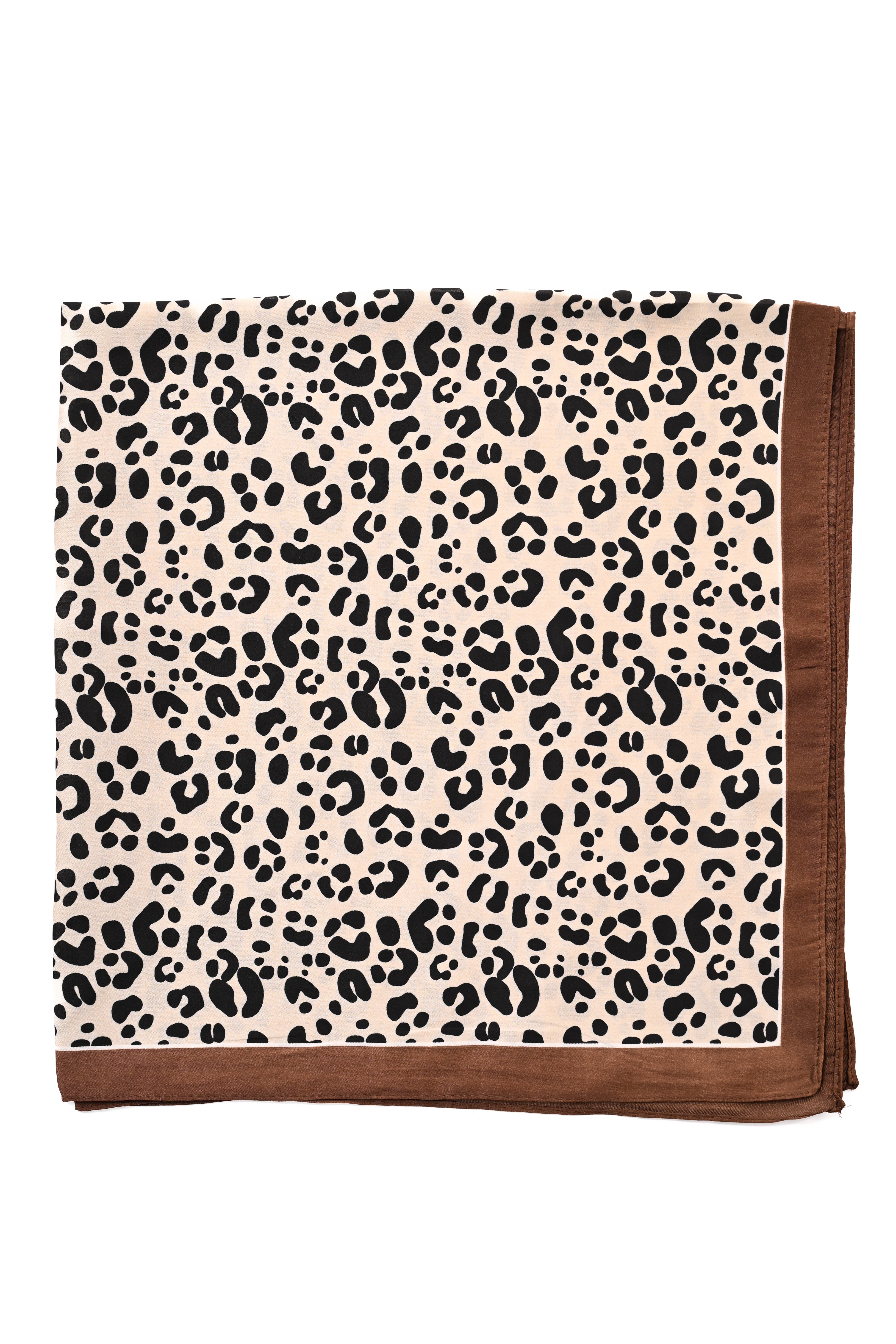 Kort sjaaltje panter beige