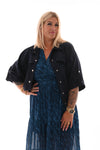 Bomber ophaalmouwen marineblauw