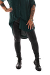 Norfy leather look legging zwart
