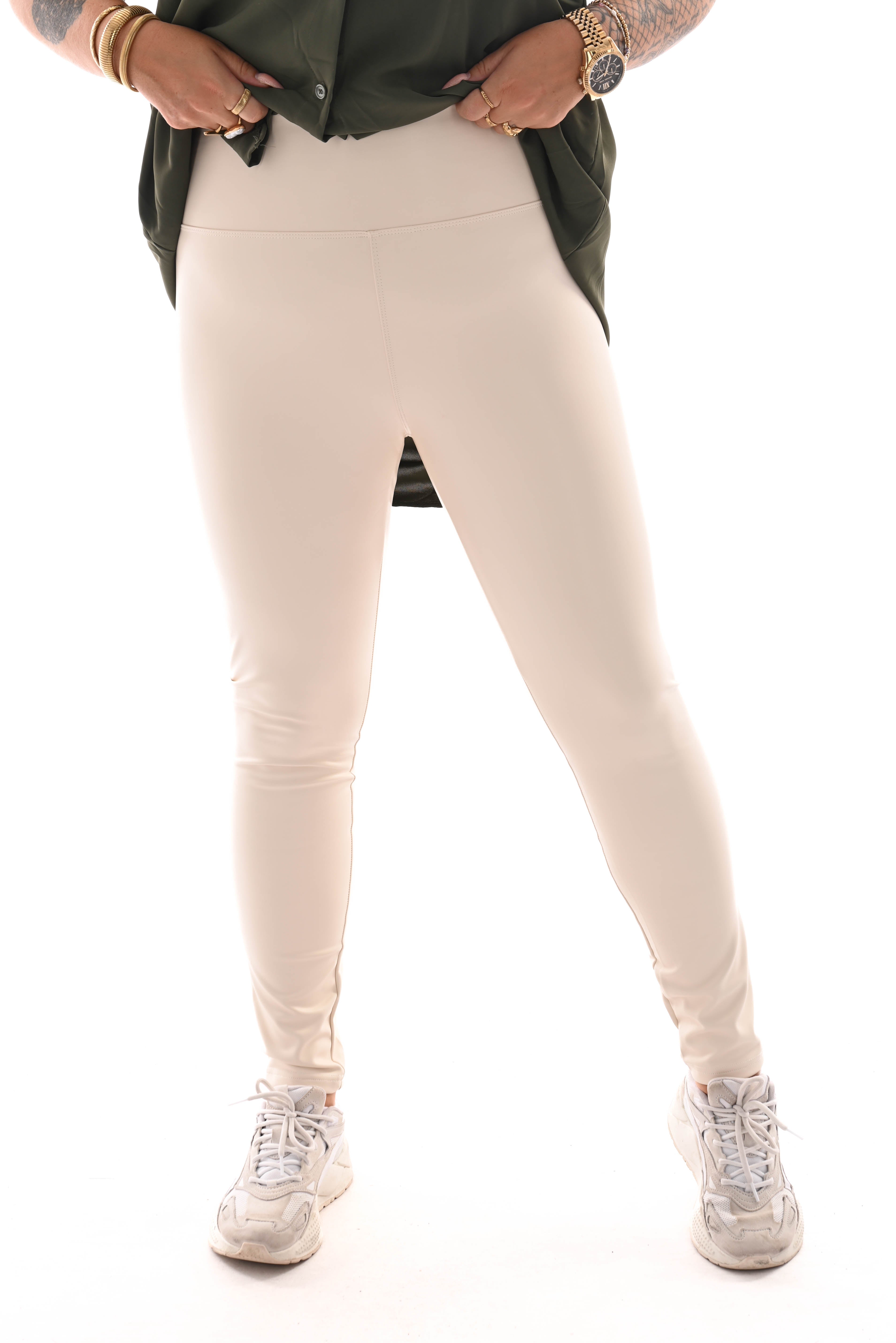 Norfy leather look legging roomwit