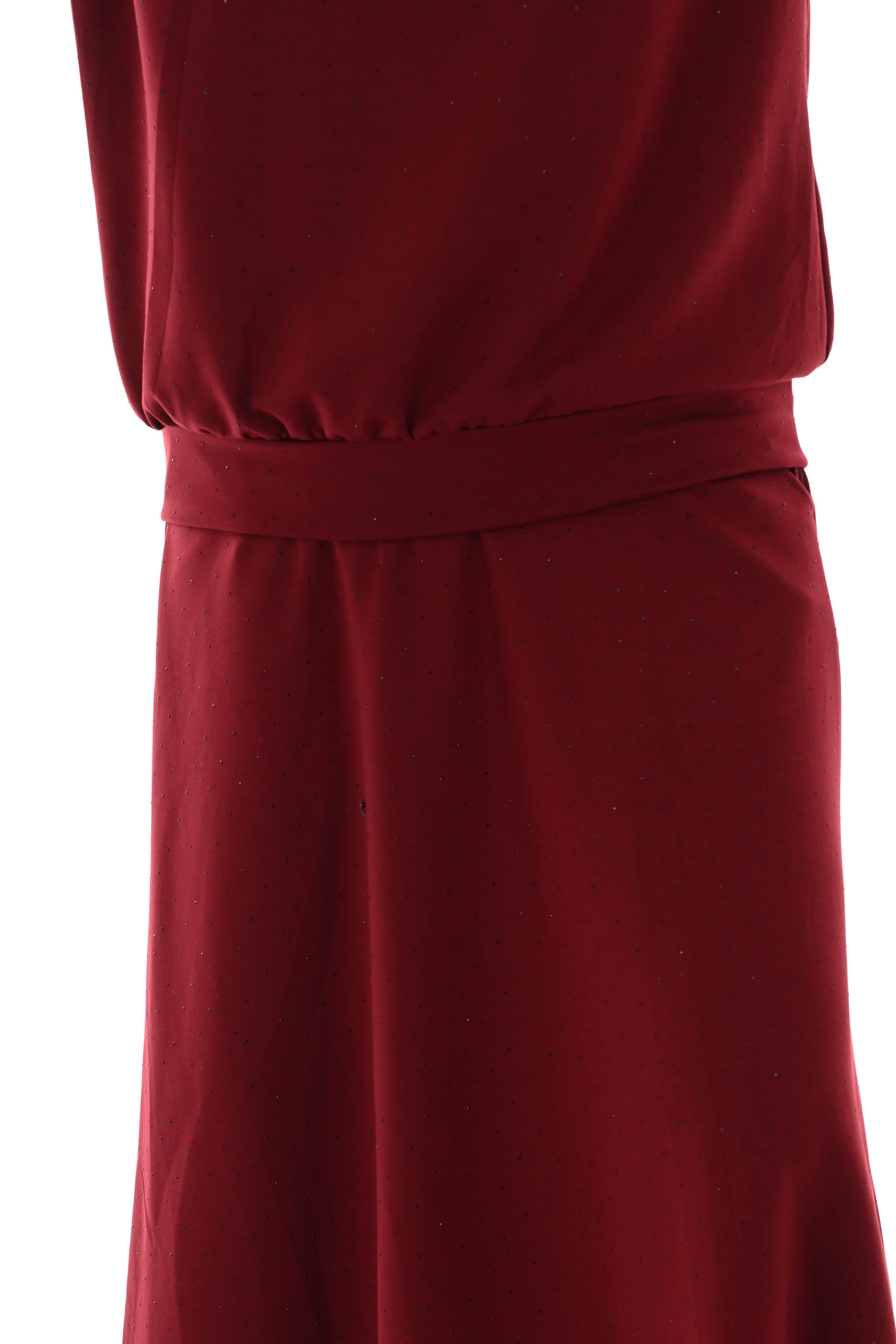 Tweedelig set sweater en rok strass bordeaux