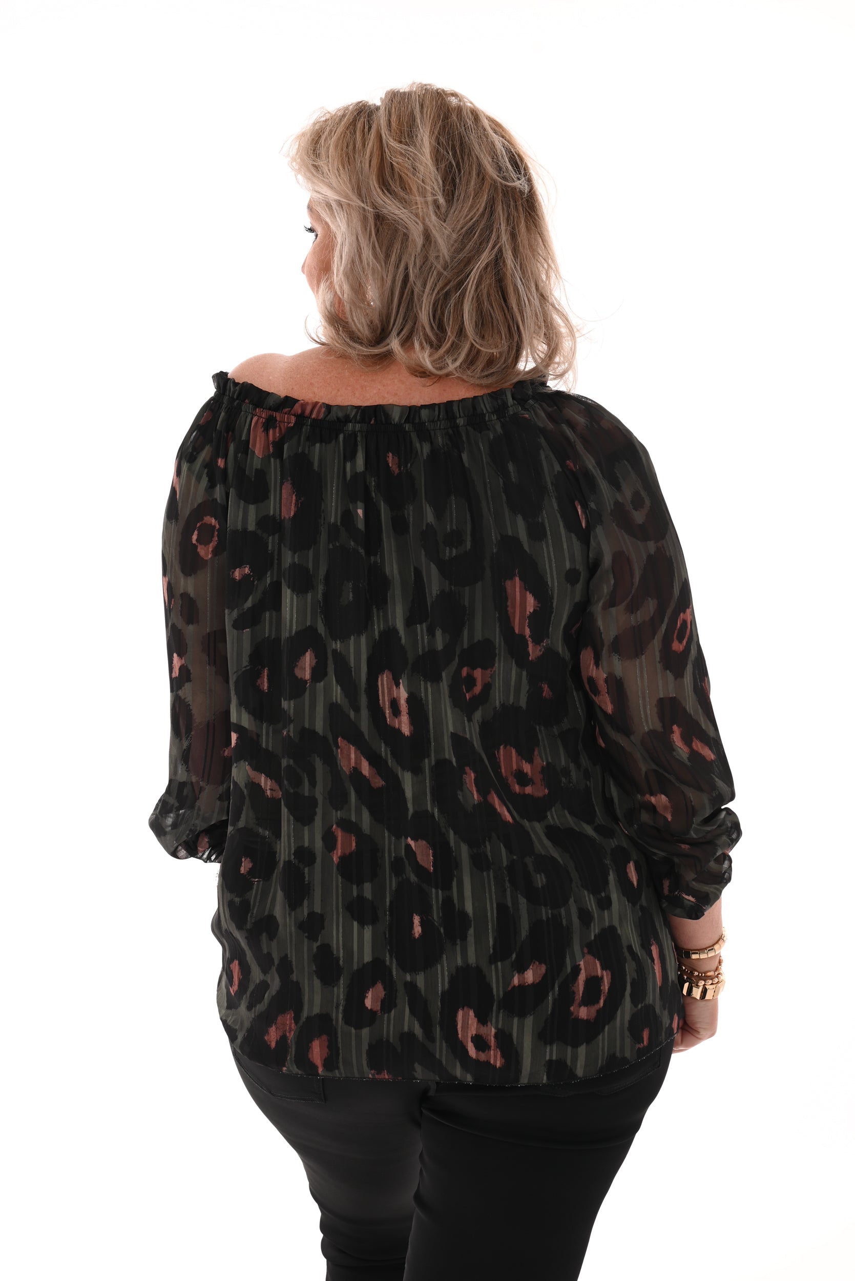 Panter top viscose legergroen