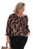 Panter top viscose bruin