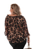 Panter top viscose bruin