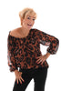 Panter top viscose camel