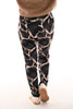 Travel broek giraffe print zwart