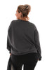 Sweater ronde hals stiksel grijs