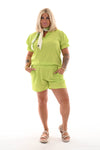 Twinset crepe short roezel lime
