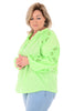 Katoenen blouse bloem detail neon groen