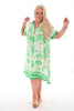 Tuniek silky met bies safari groen