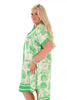 Tuniek silky met bies safari groen