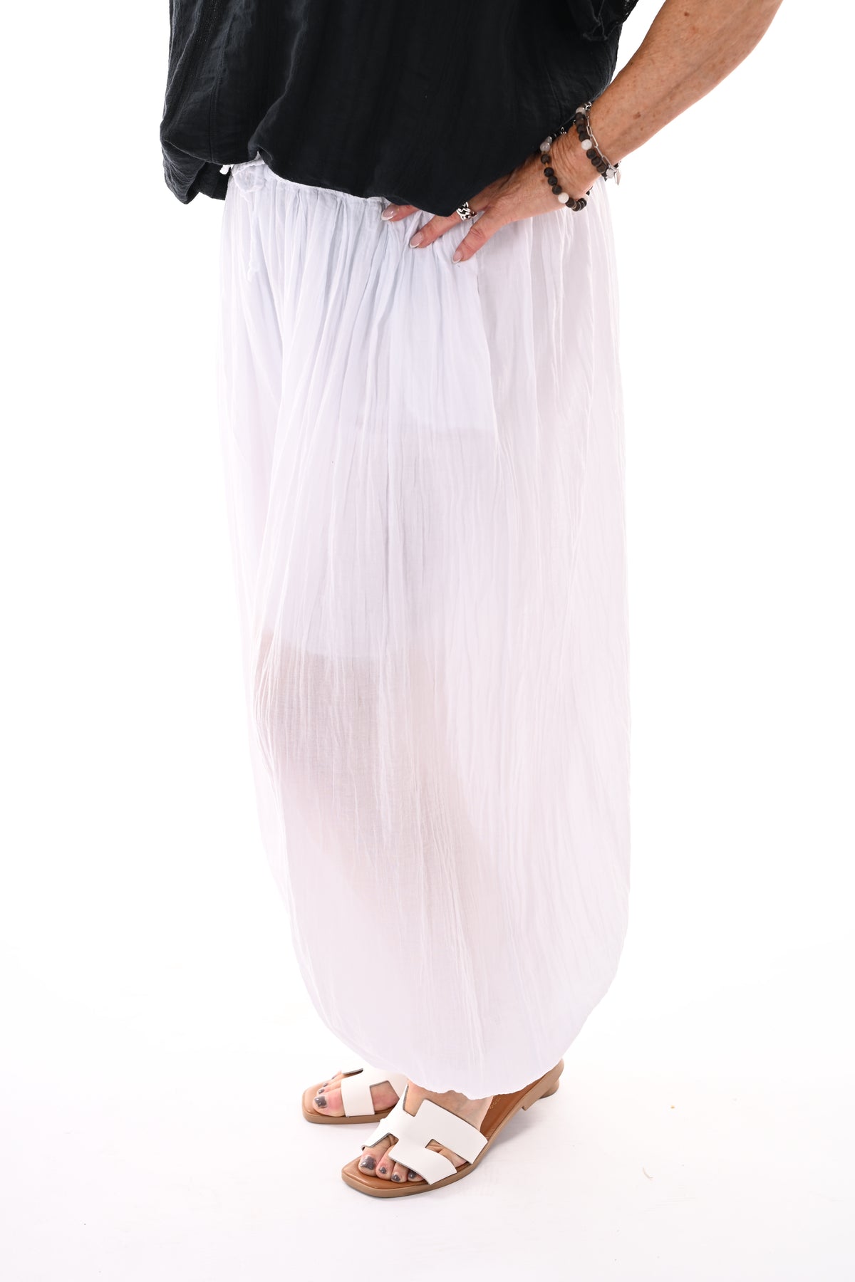 Ballon broek uni wit