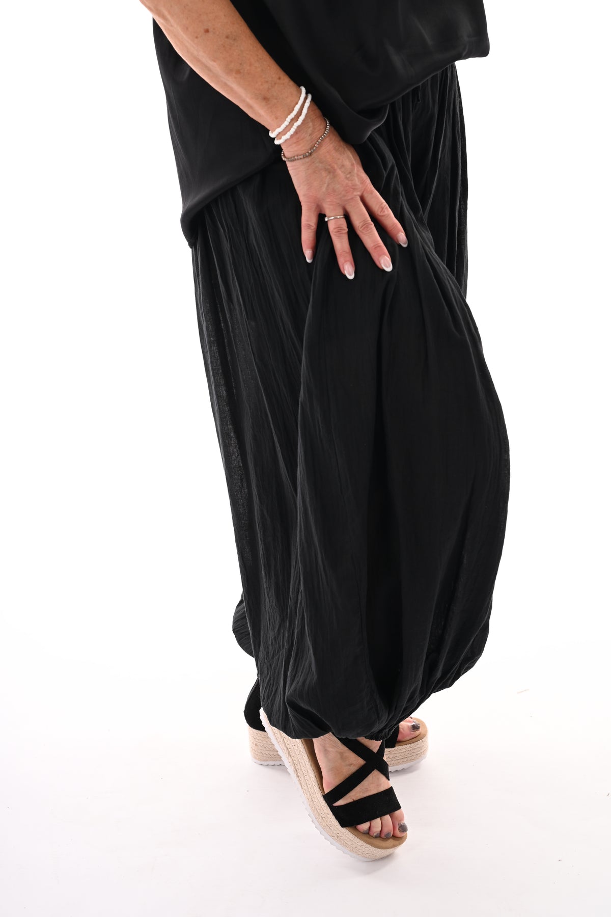 Ballon broek uni zwart
