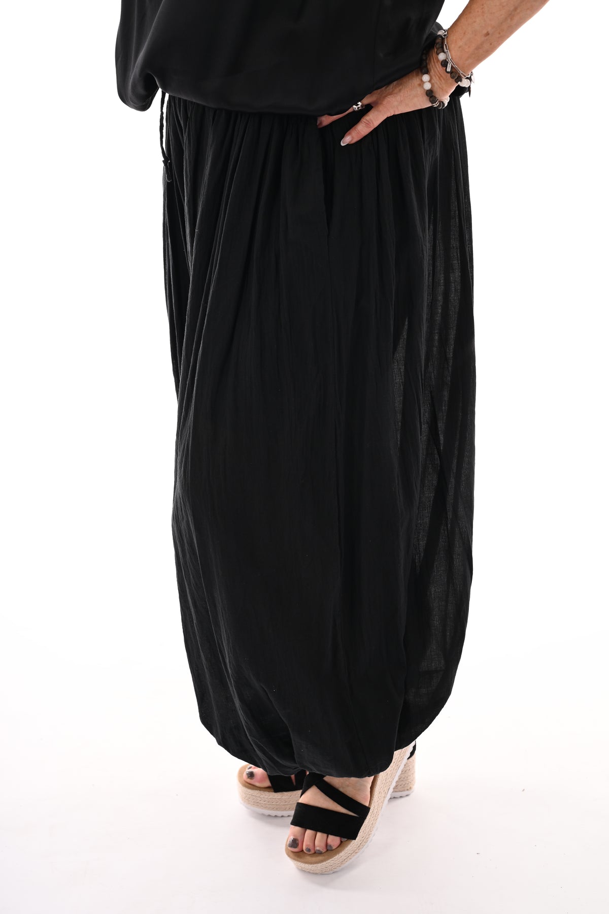 Ballon broek uni zwart