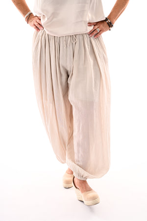 Ballon broek uni beige