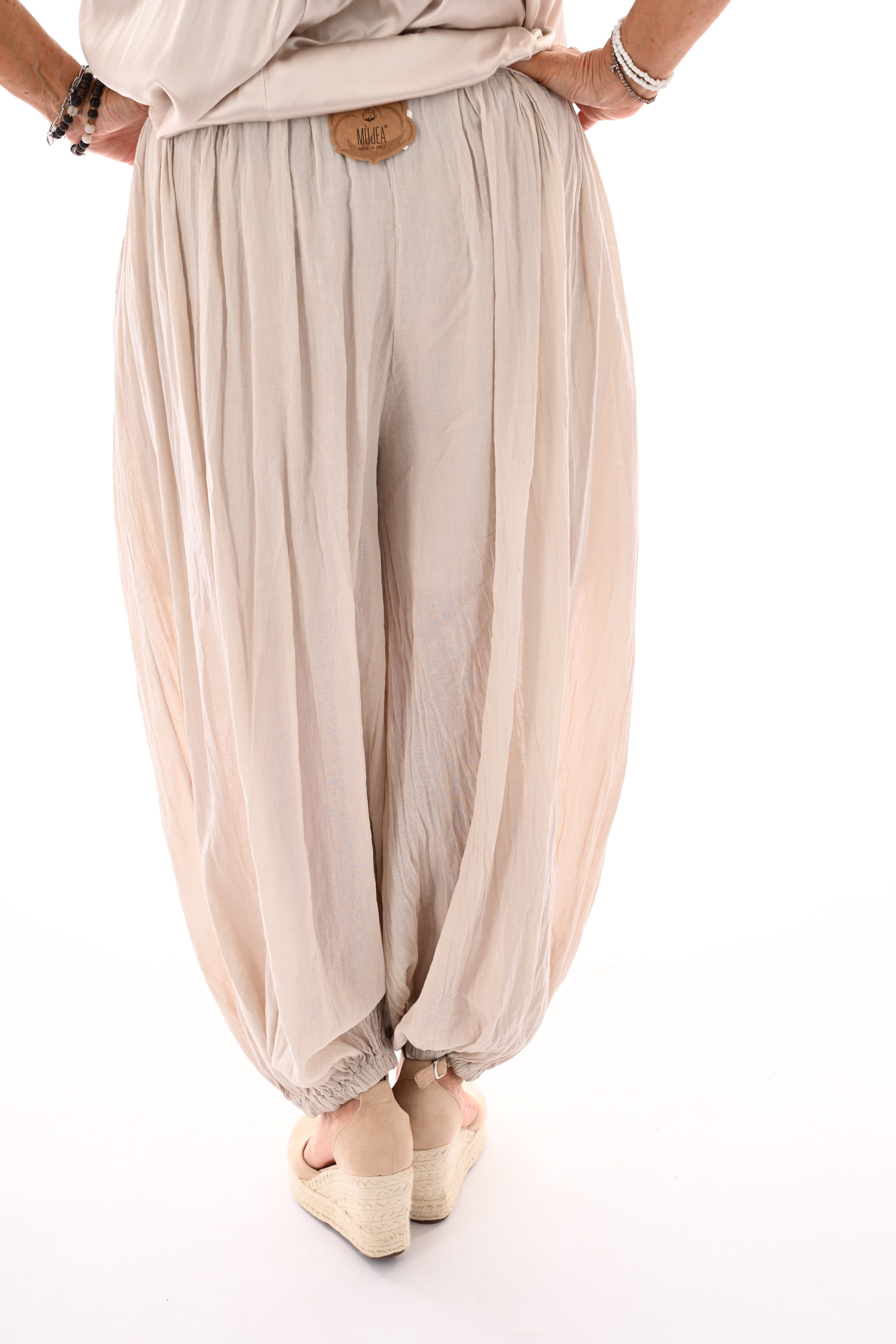 Ballon broek uni beige