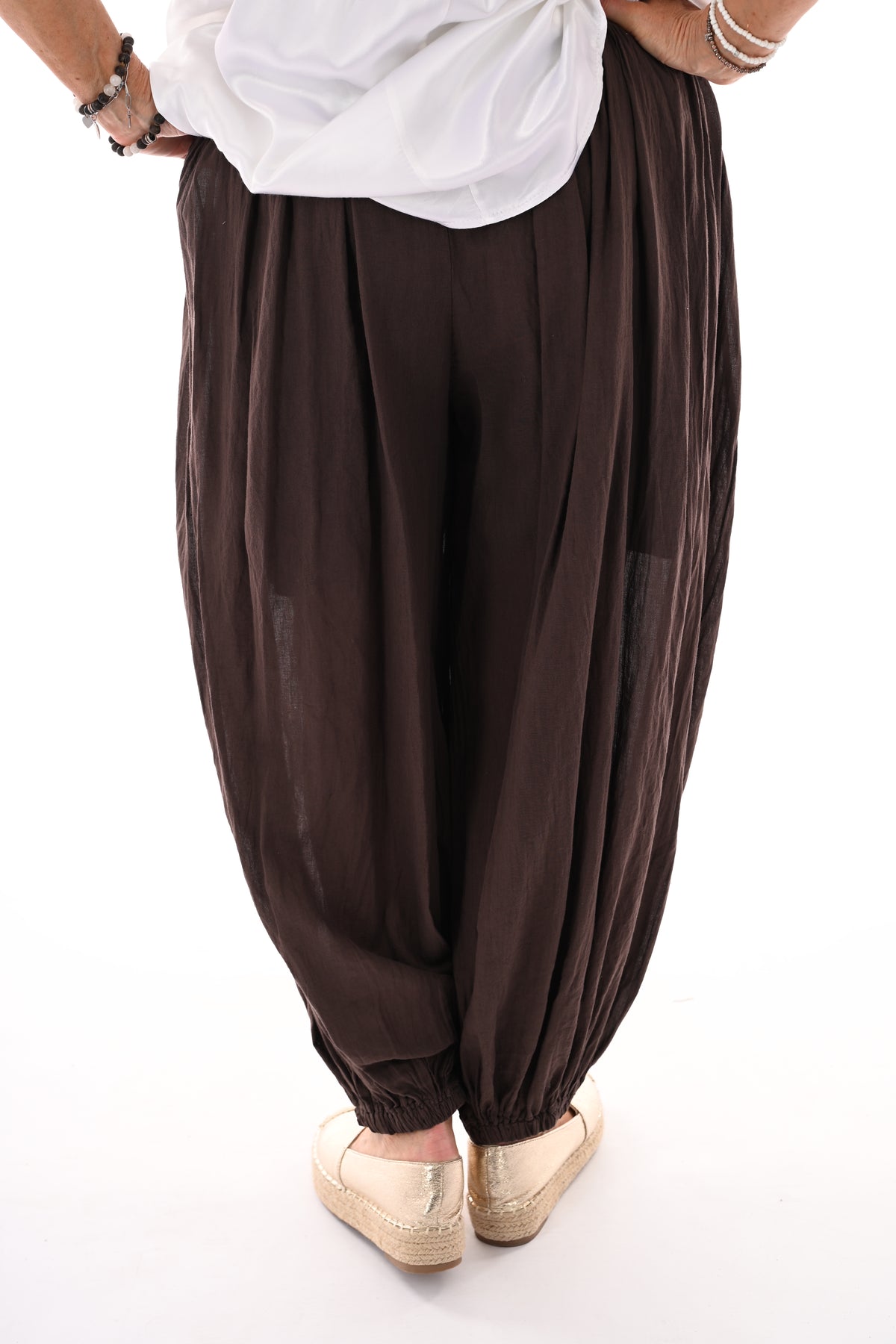 Ballon broek uni donkerbruin