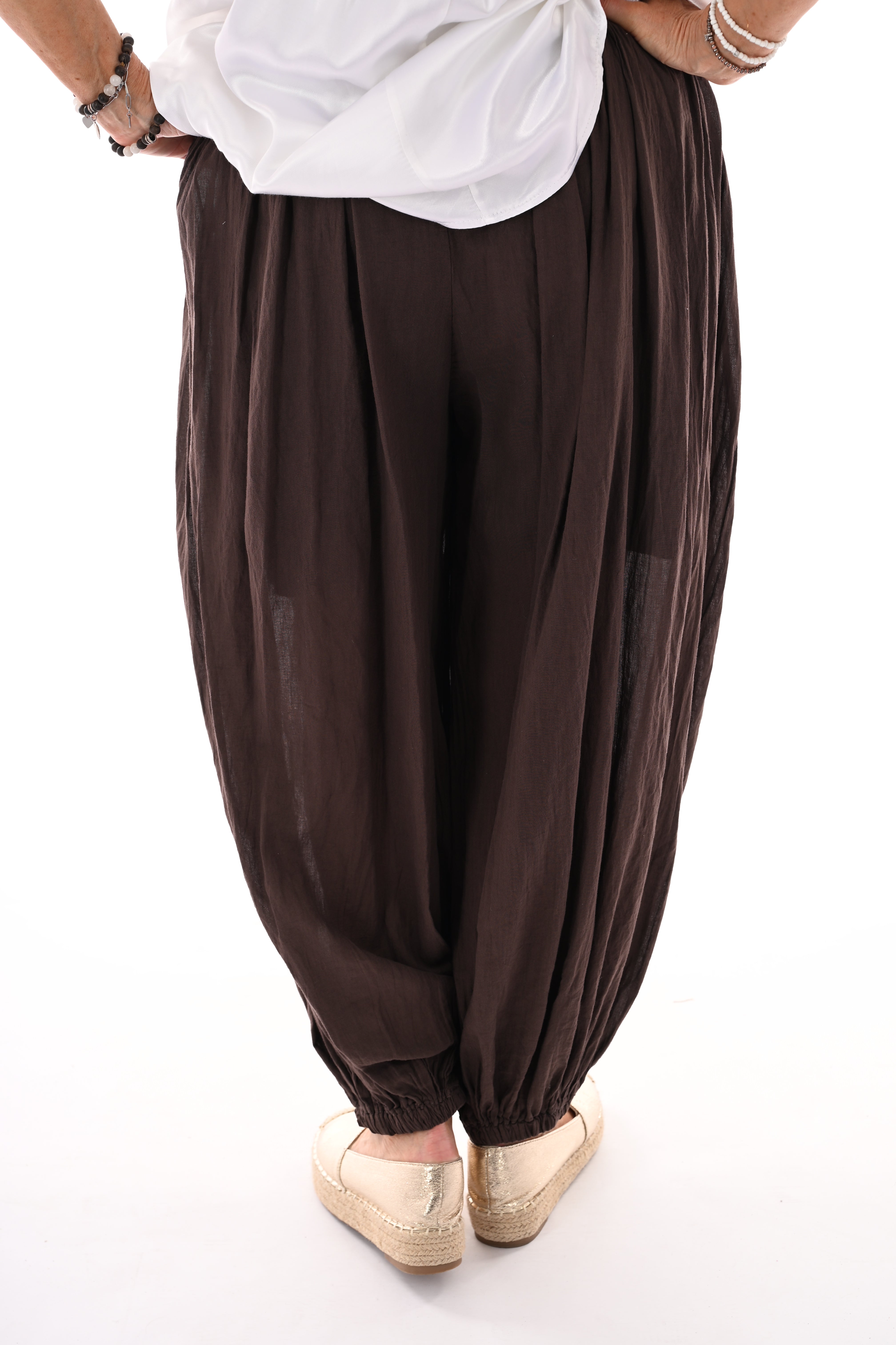 Ballon broek uni donkerbruin