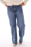 Kate jeans wide leg met ceintuur blauw