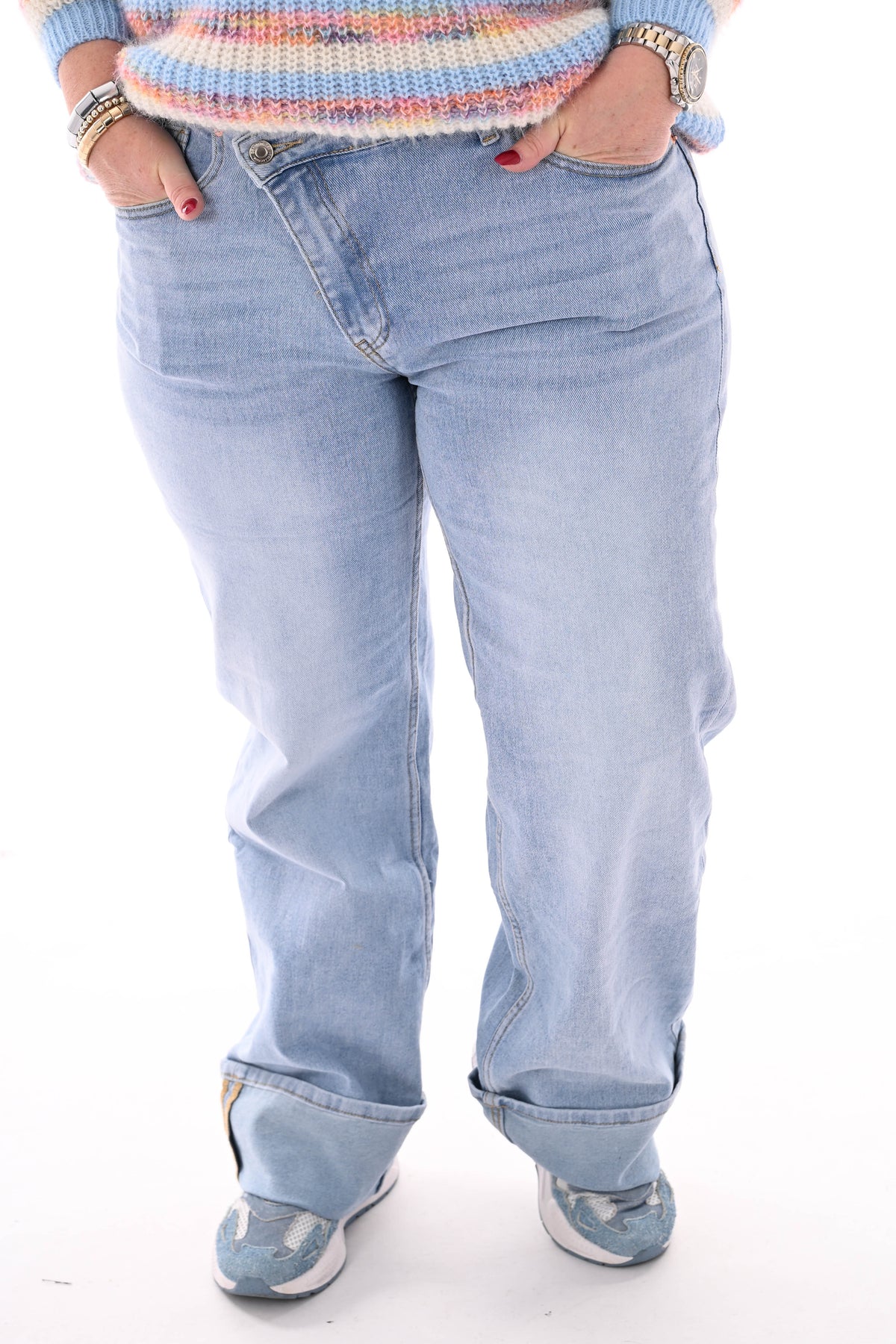 Marivy jeans super straight leg lichtblauw