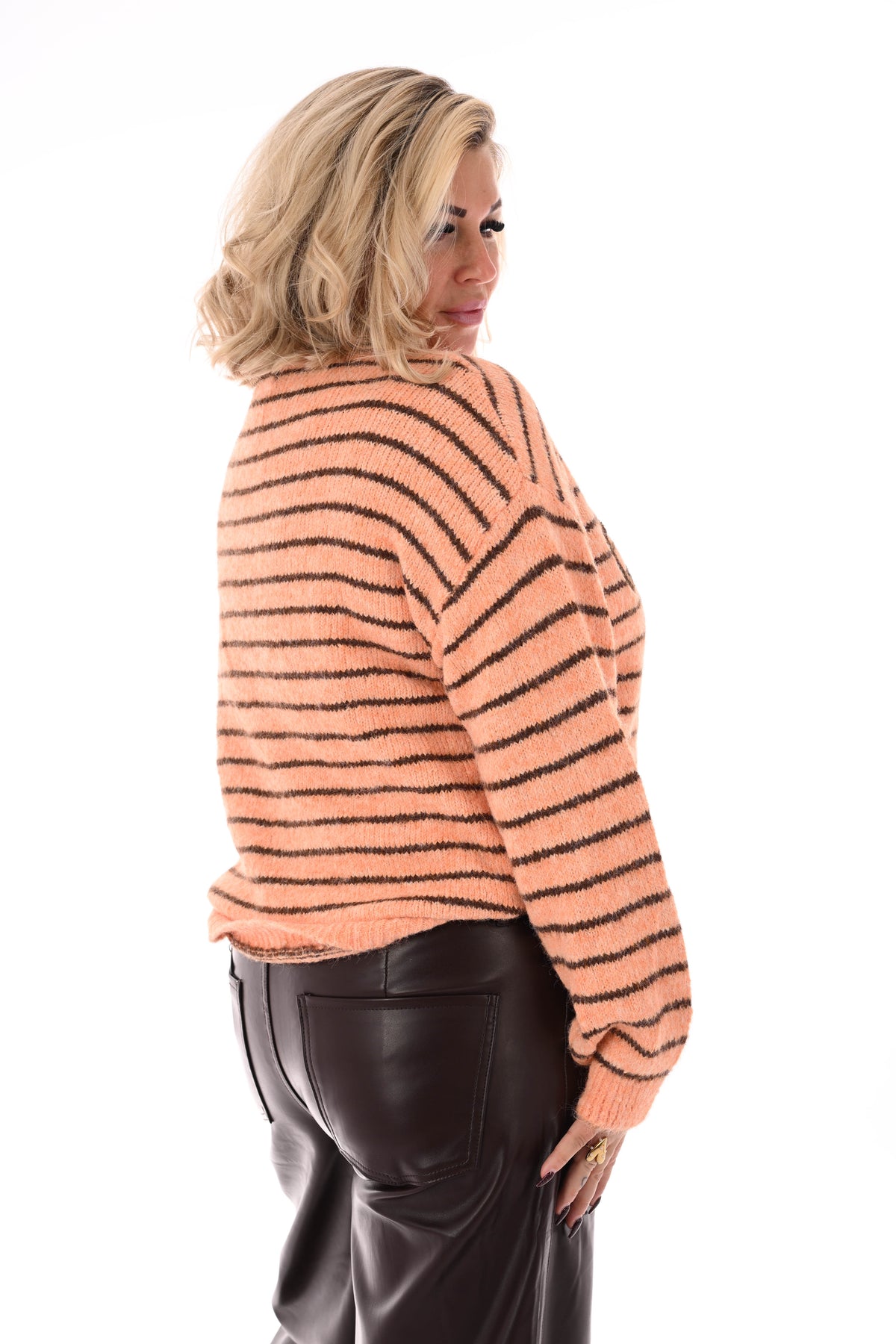 Gebreide trui amour peach