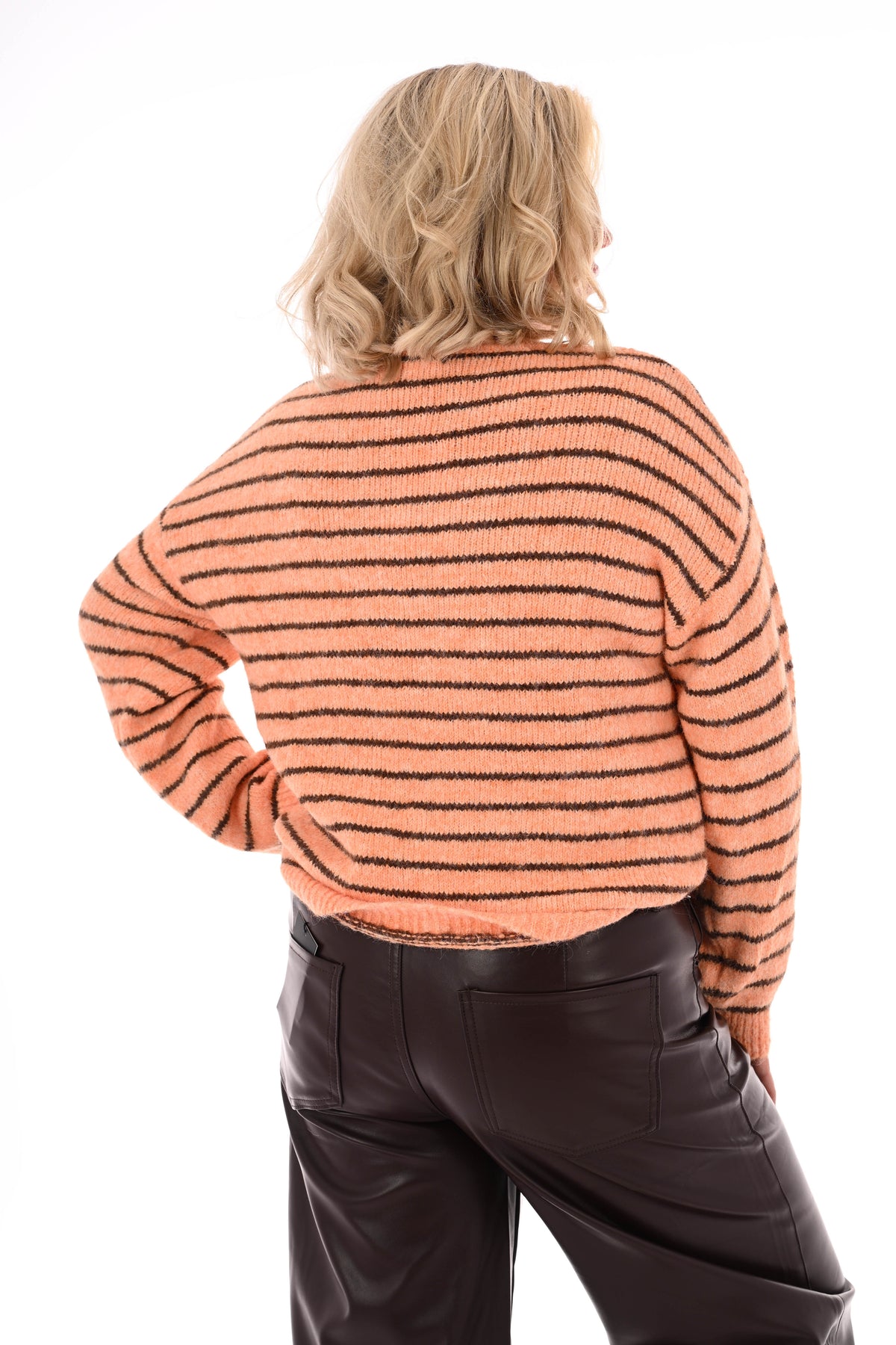 Gebreide trui amour peach