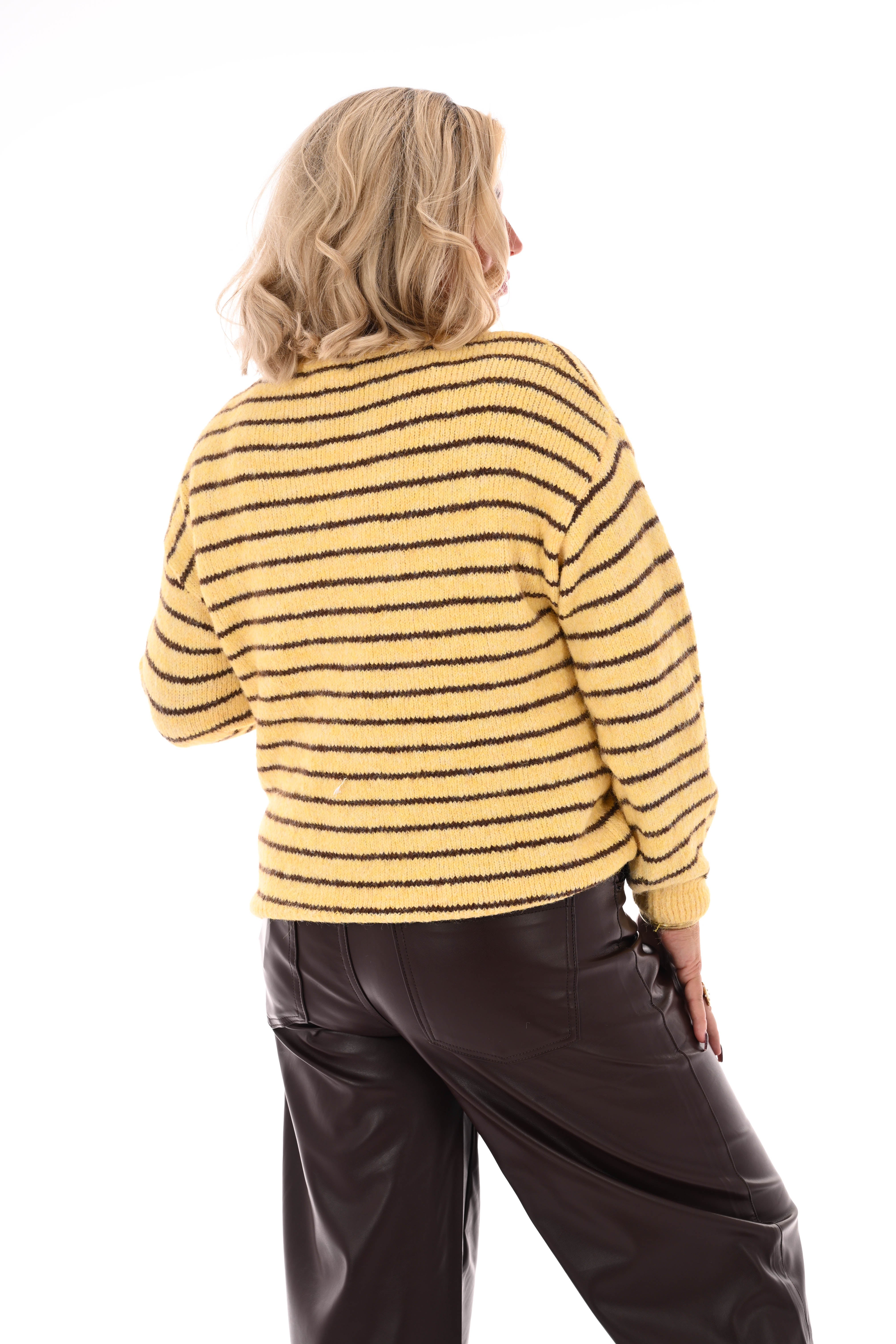 Gebreide trui amour botergeel