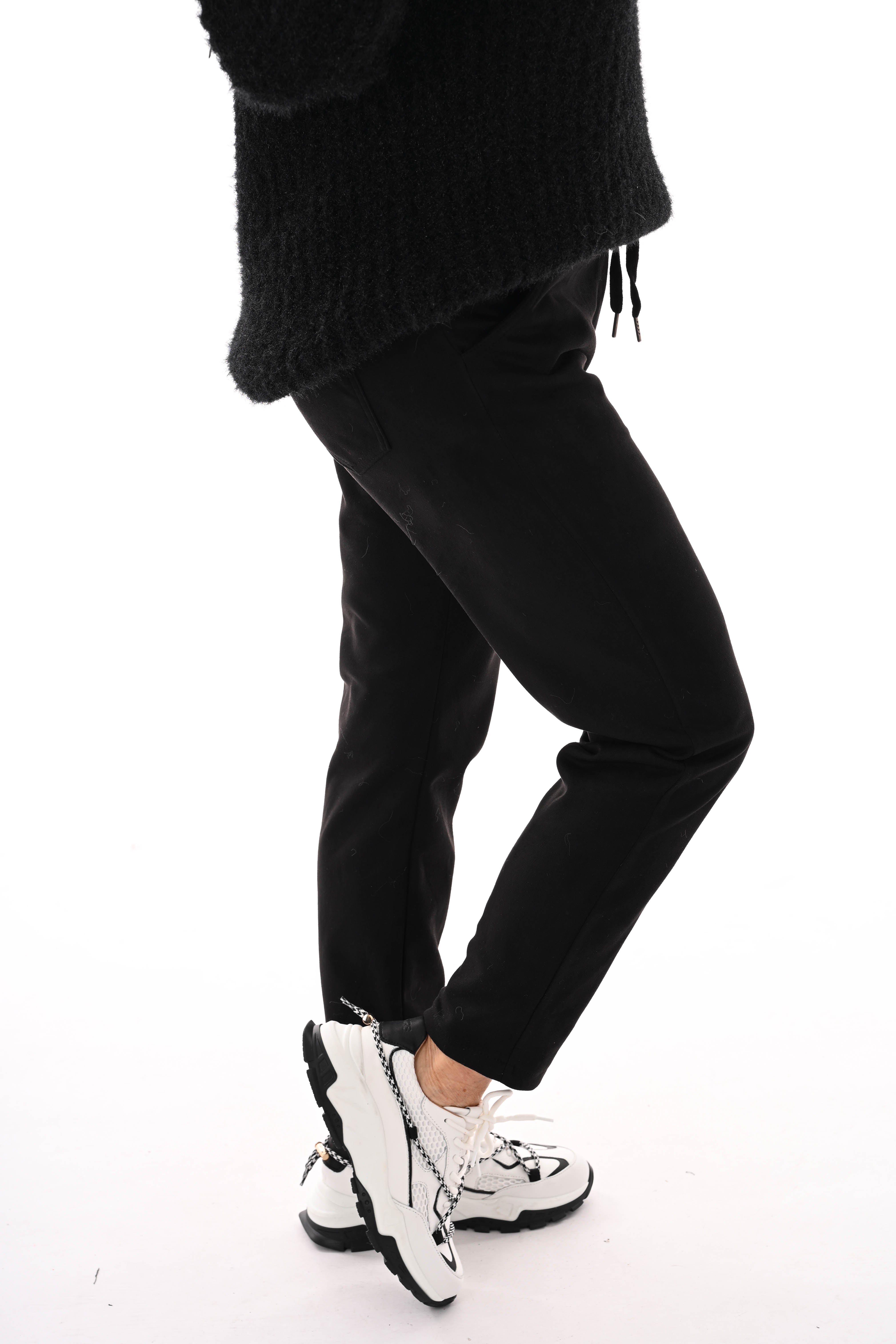 Jogger suedelook uni zwart