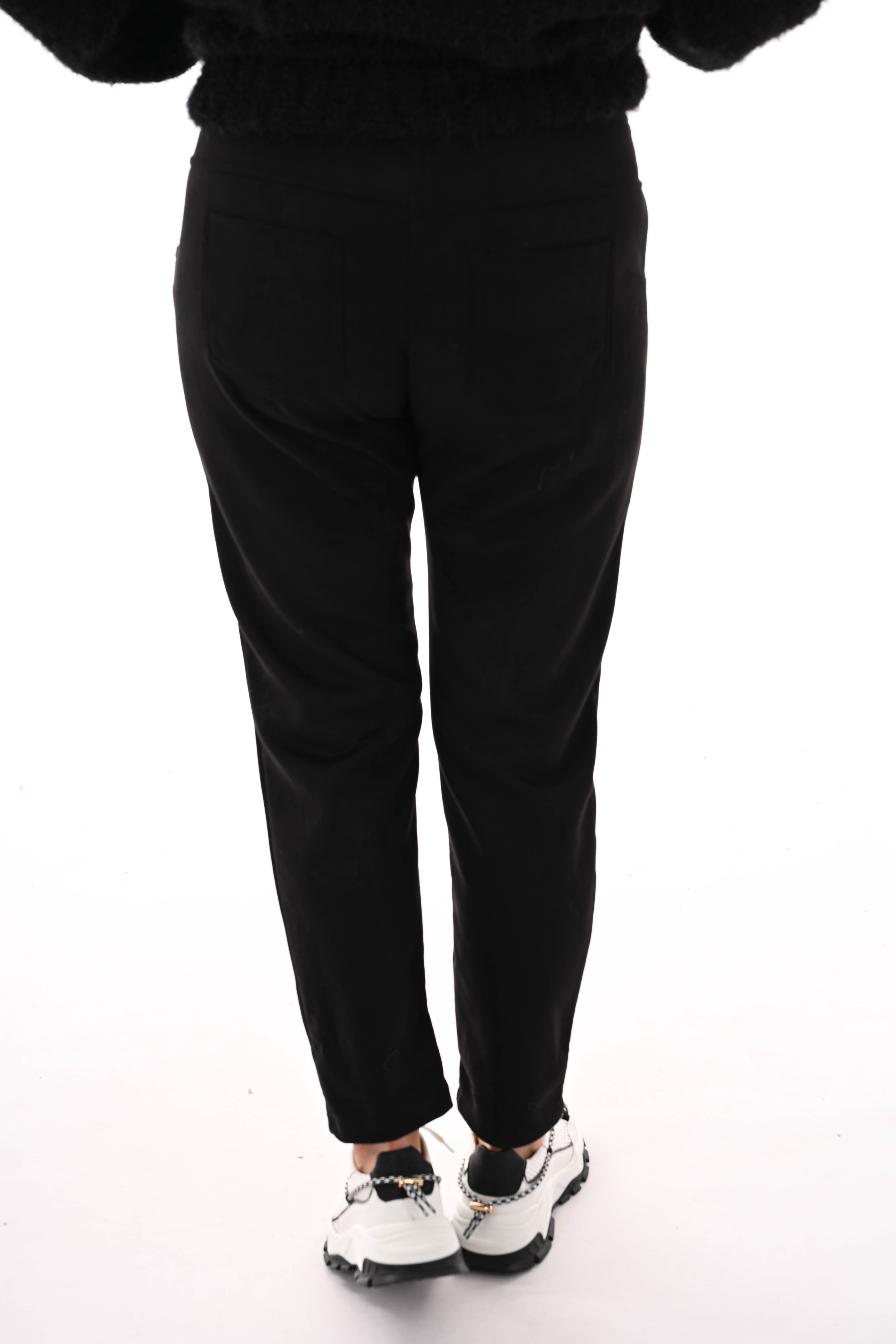 Jogger suedelook uni zwart