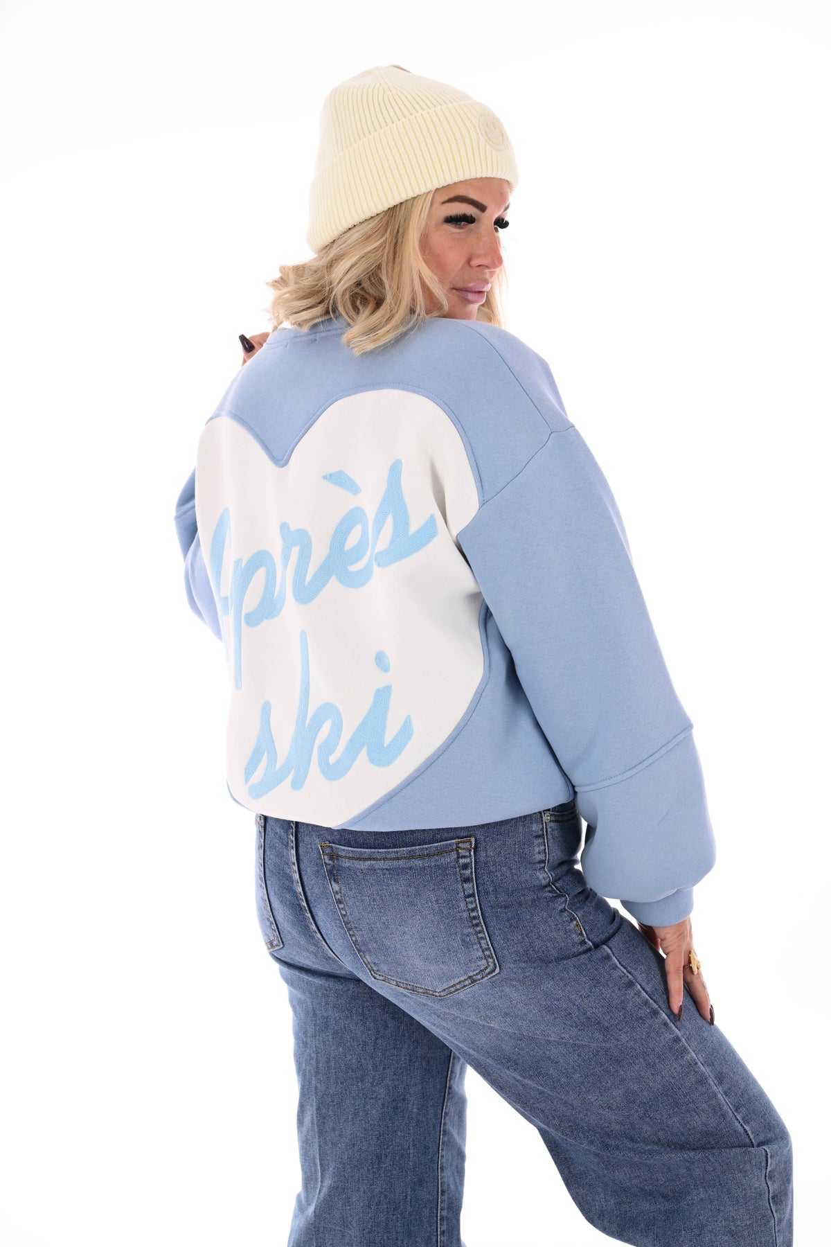 Sweater hart apres ski blauw