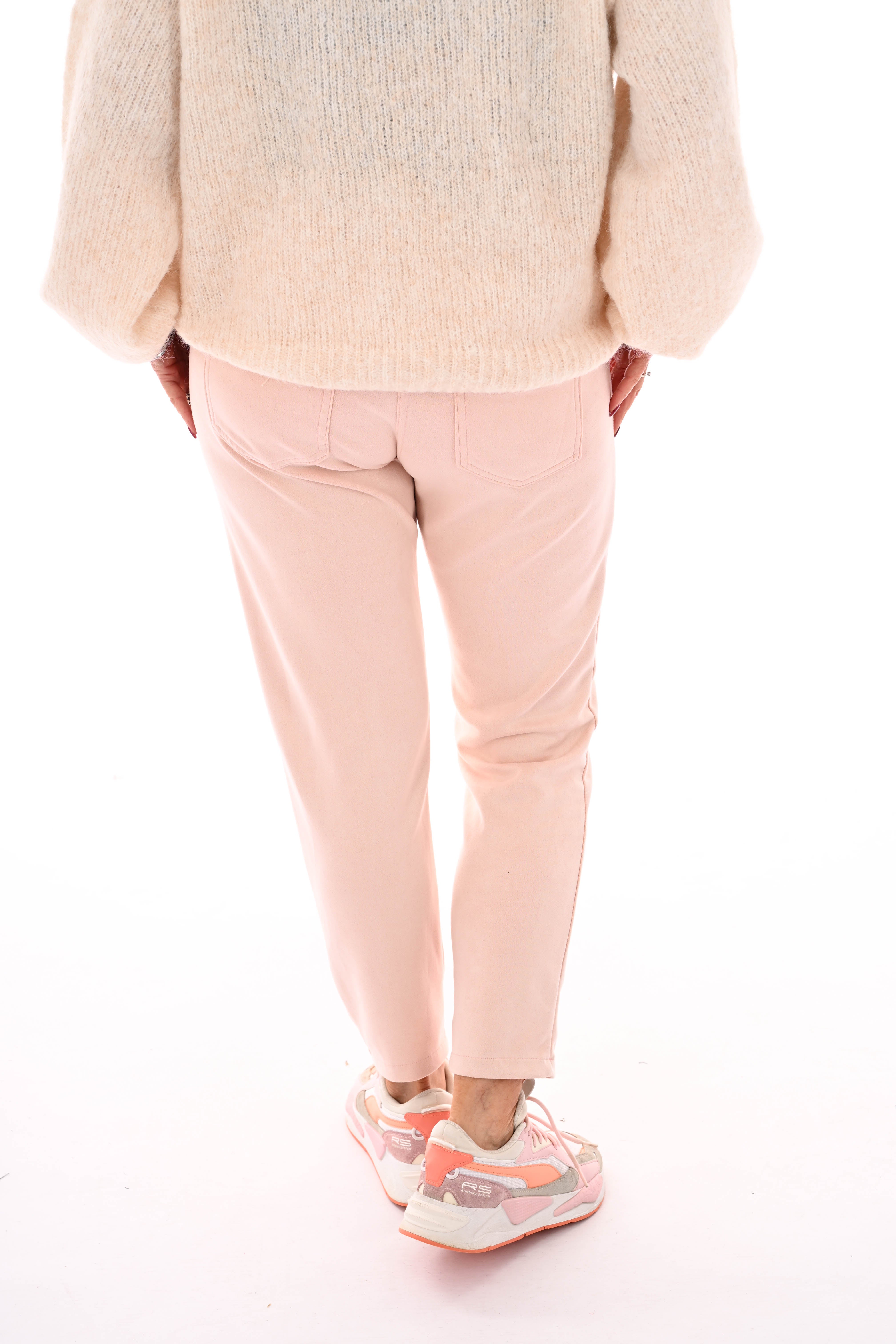 Jogger suedelook uni oudroze