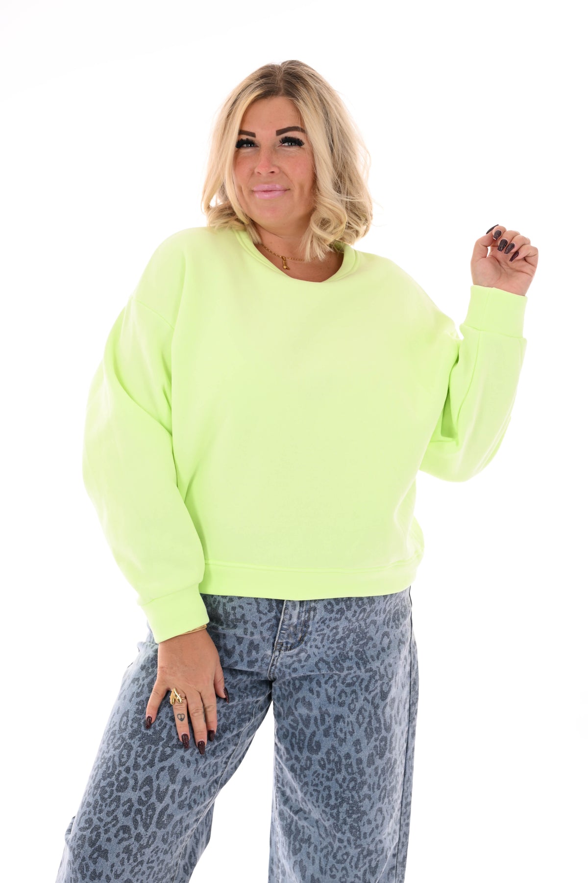Sweater Le Marais uni lime