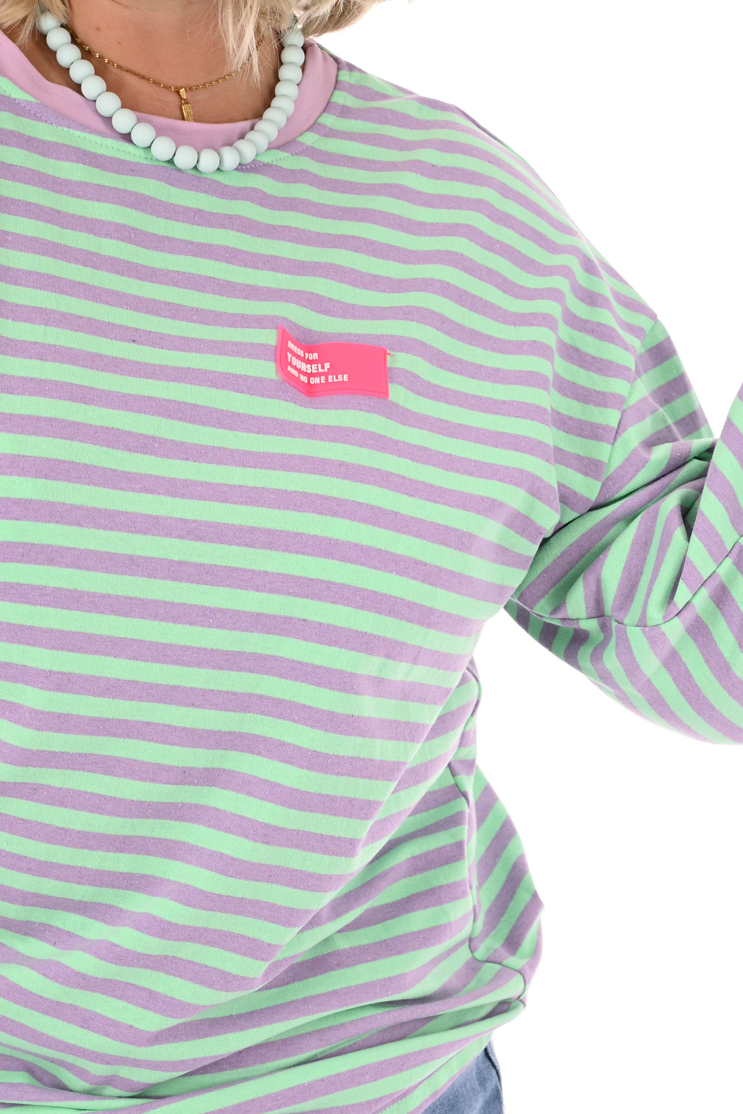 Ketting kralen lichtblauw