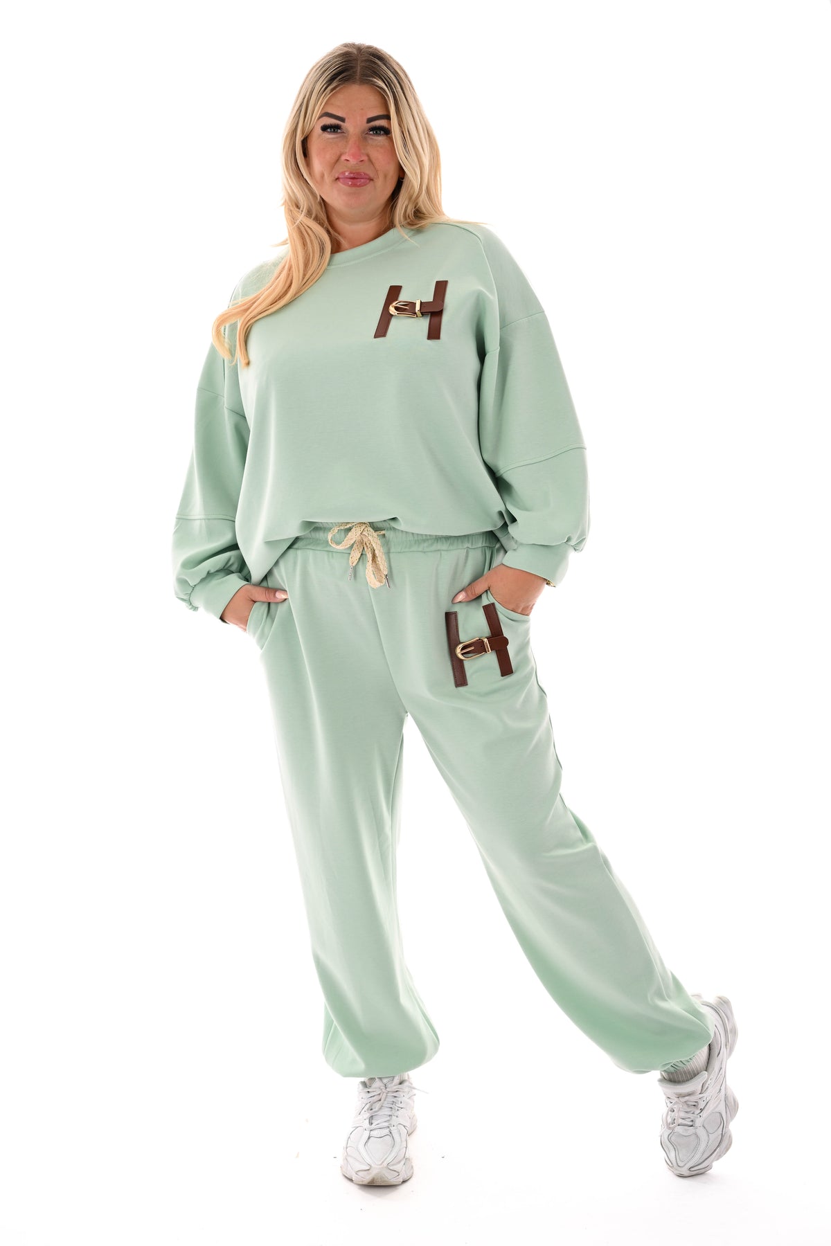 Tweedelig joggingspak H lichtgroen