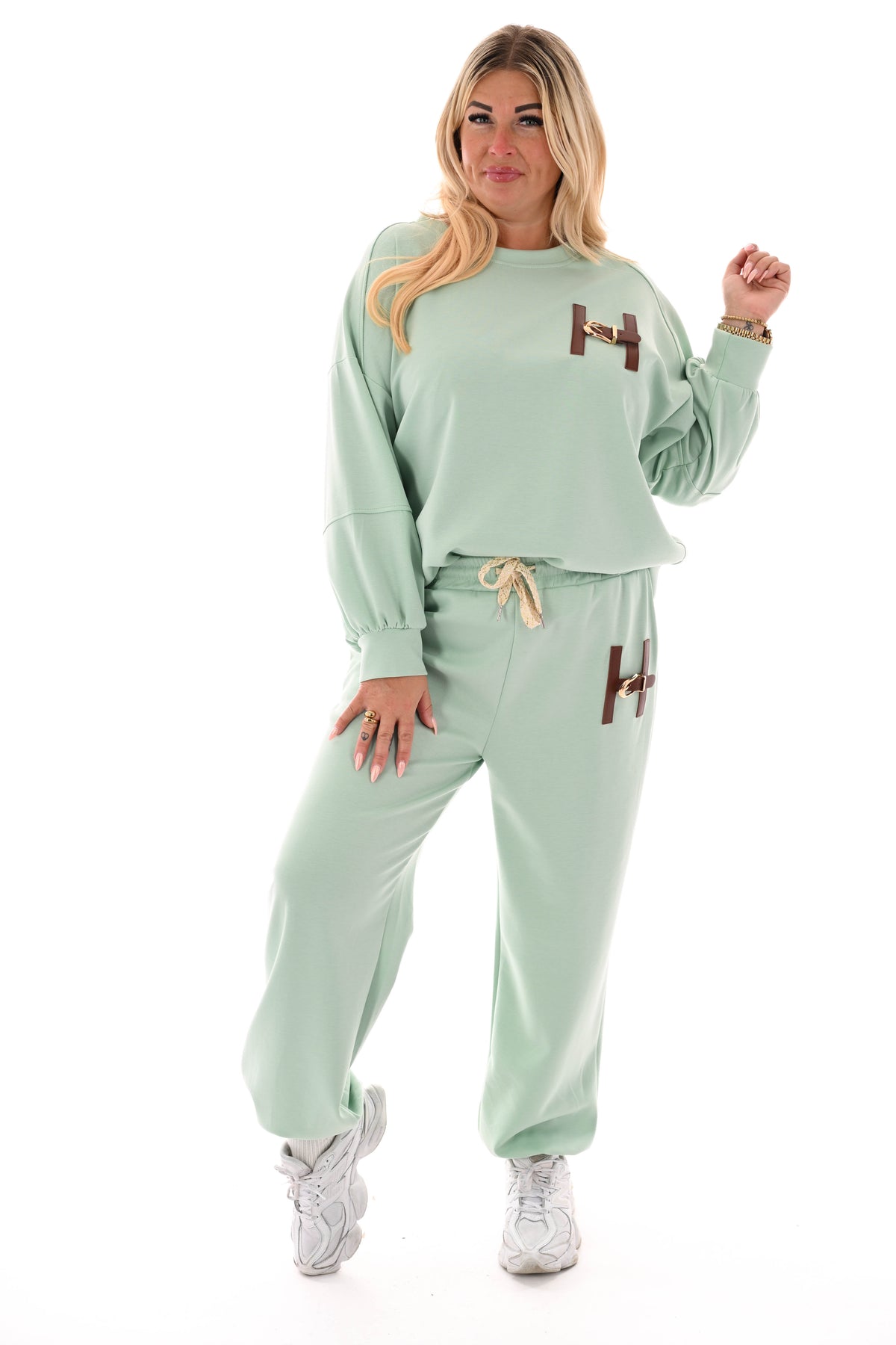 Tweedelig joggingspak H lichtgroen