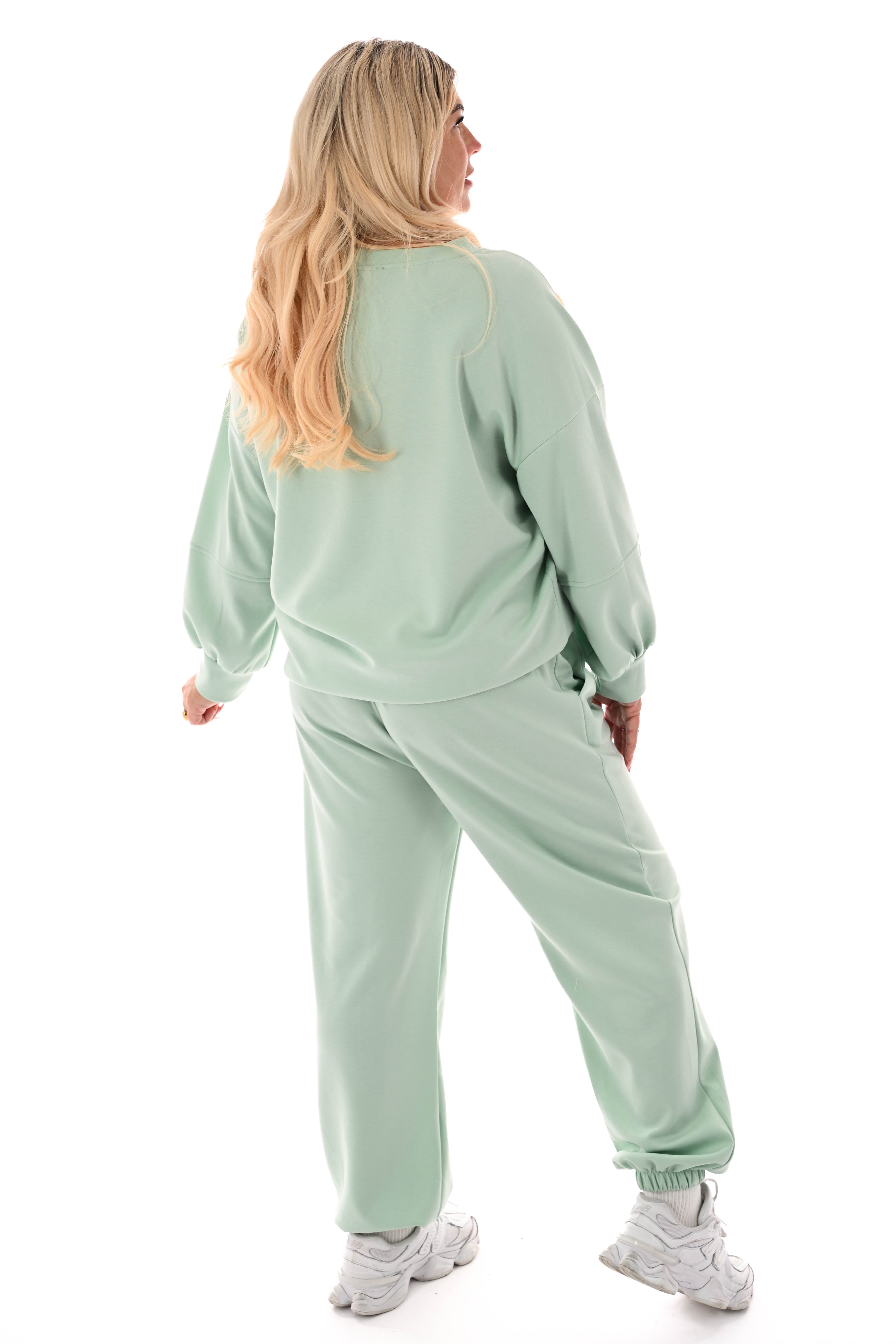 Tweedelig joggingspak H lichtgroen