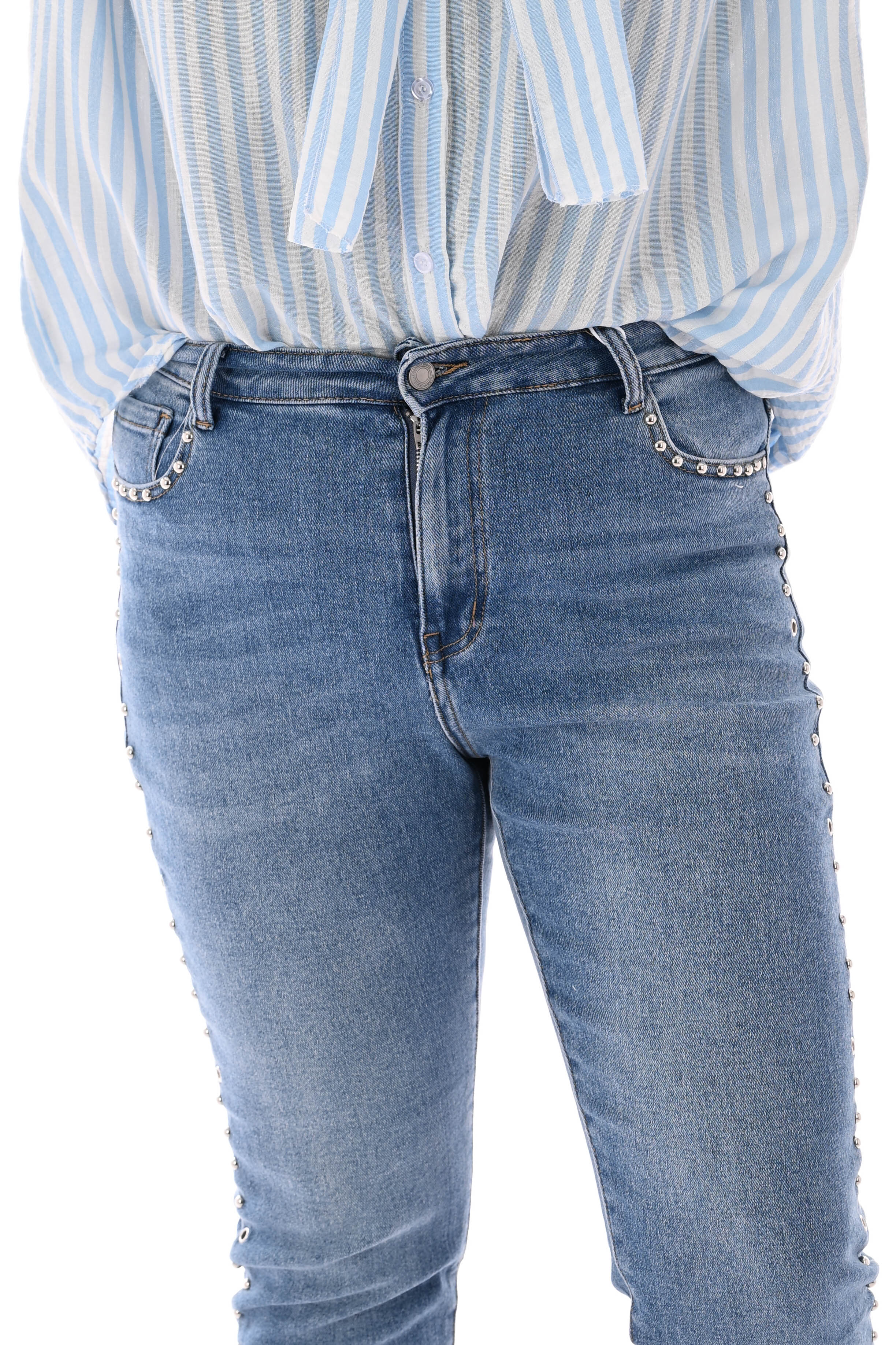 Redberry mom fit studs blauw