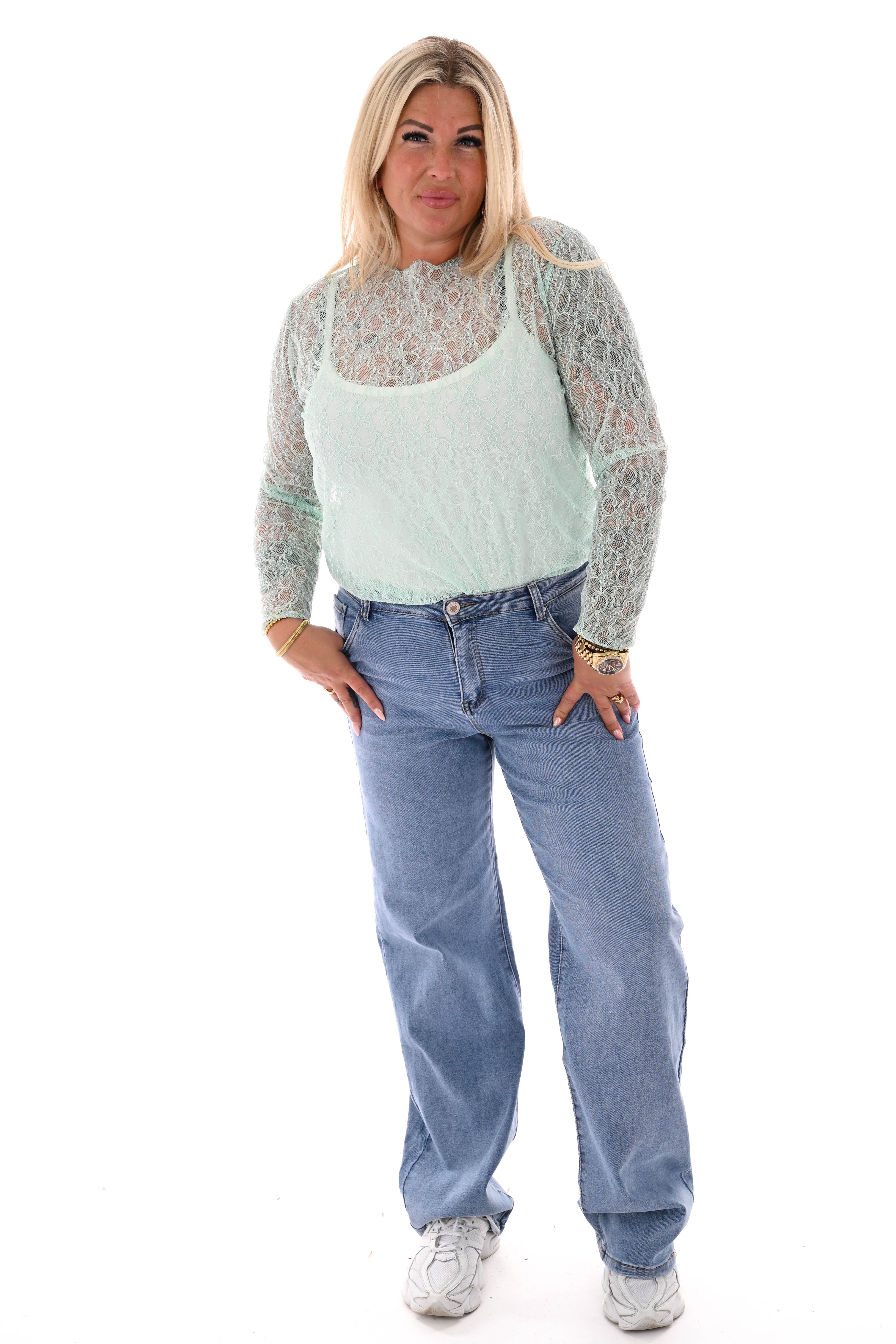 Jeans goodies wide leg tall jeansblauw